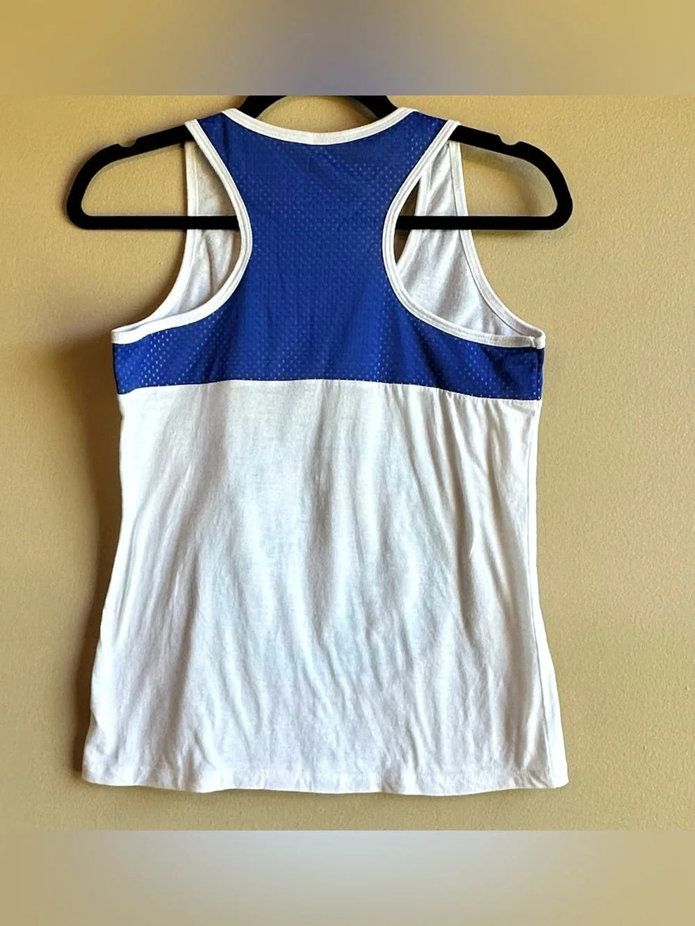 Justice Girls Tank Top Softball Blue White Glitter Aqua Sequins 2012 Size 16